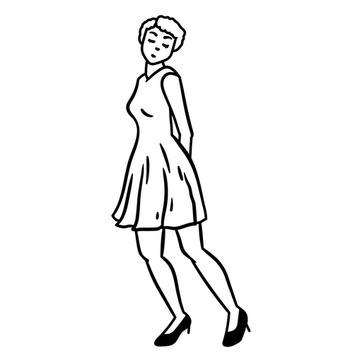Ilustração de vestido vintage estiloso Desenho PNG