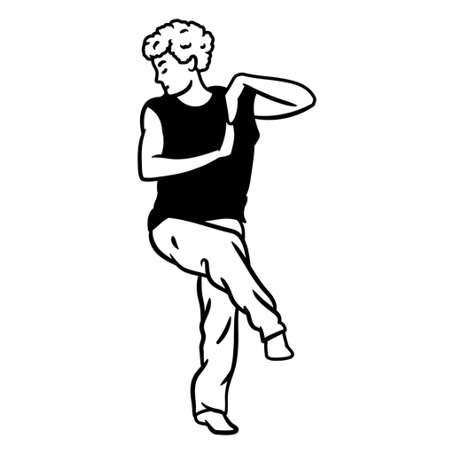 Ilustração de dançarina dinâmica para movimentos graciosos Desenho PNG