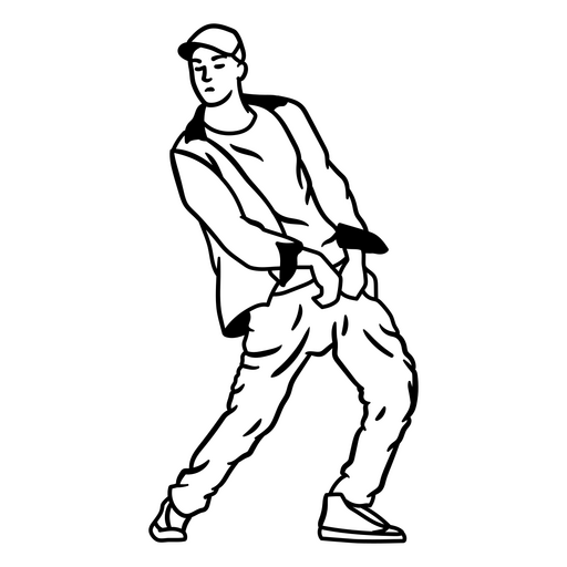 Ilustração de dançarina estilosa Desenho PNG