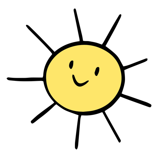 Yellow smiley face PNG Design