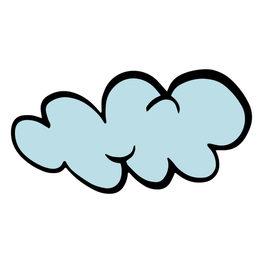 Nube azul claro Diseño PNG