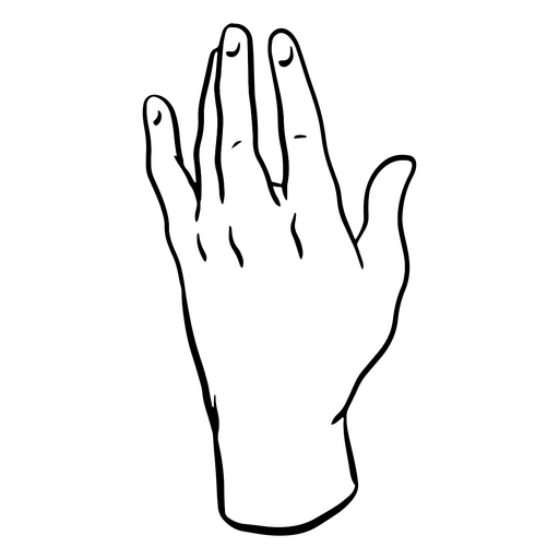 Drawing of a hand PNG Design