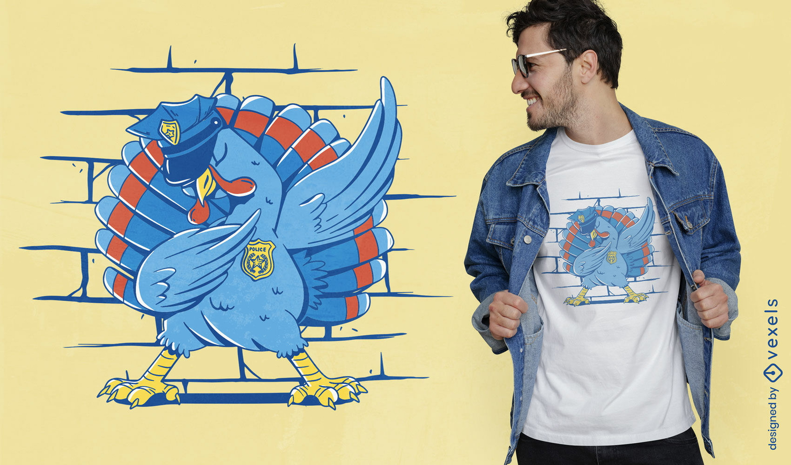 Polícia da Turquia esfregando design de t-shirt