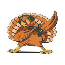 Diseño PNG Y SVG De Pavo De Dibujos Animados Con Un Controlador De Ps4 ...