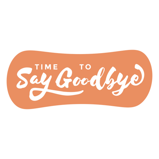 Time to say goodbye PNG Design