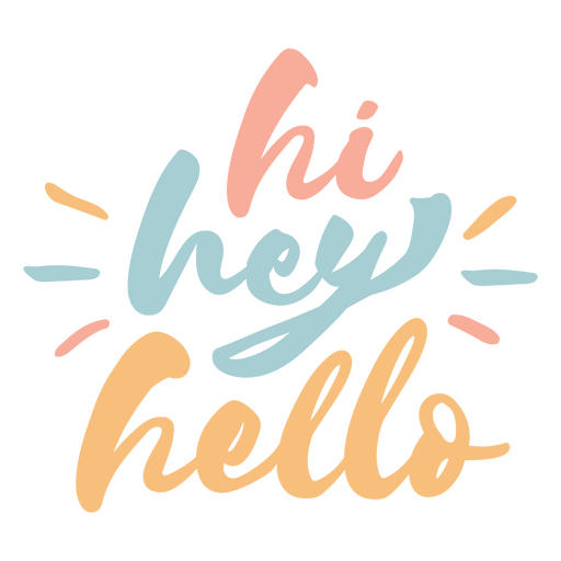 Hallo, hallo, Schriftzug PNG-Design