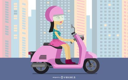 Scooter schickes Mädchen