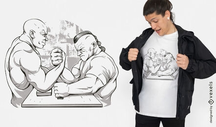 Men arm wrestling sport t-shirt design