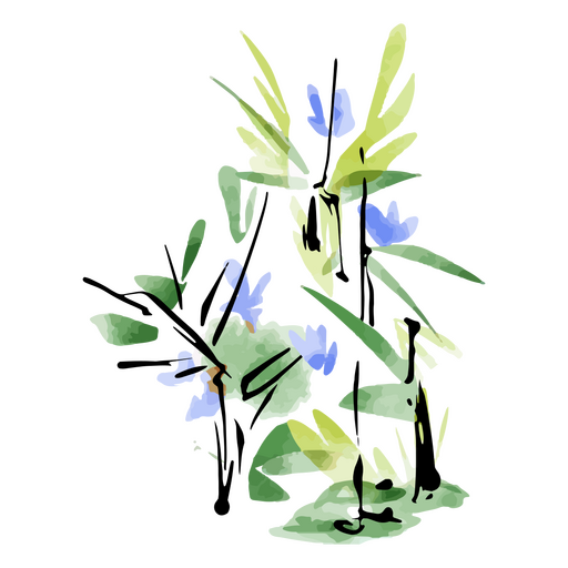 Aquarellillustration von Blumen in einer Vase PNG-Design