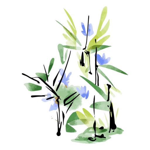 Ilustração em aquarela de flores em um vaso Desenho PNG