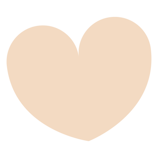Beige heart shaped icon PNG Design