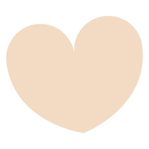 Icono en forma de corazón beige Diseño PNG