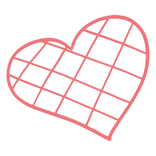 Icono en forma de corazón con cuadrados Diseño PNG