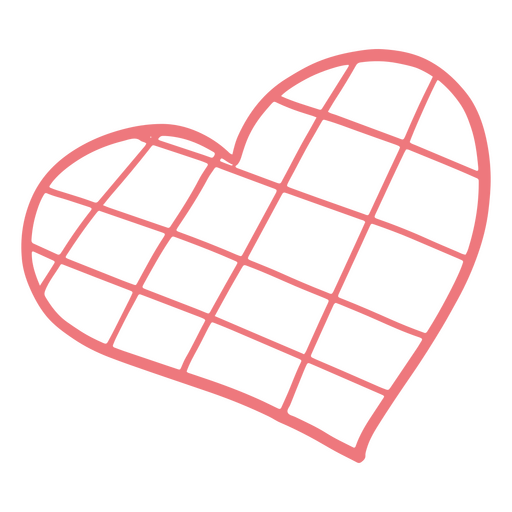 Heart checkered icon PNG Design