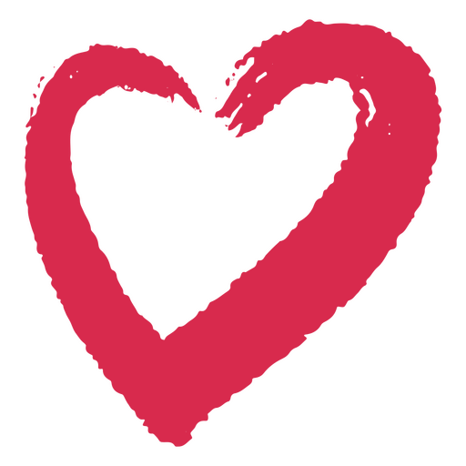 Red open heart PNG Design