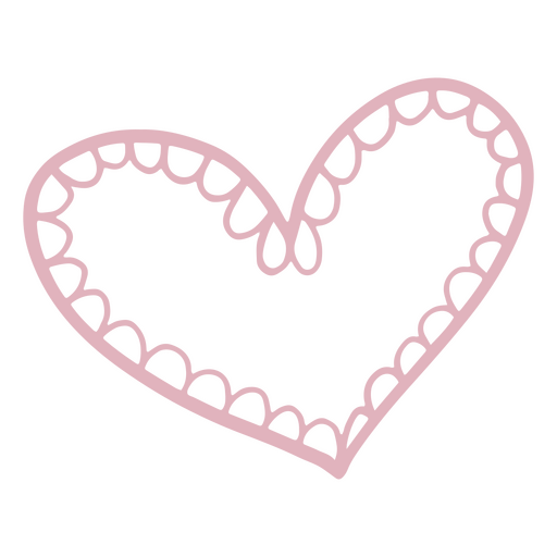 Coração rosa com círculos Desenho PNG