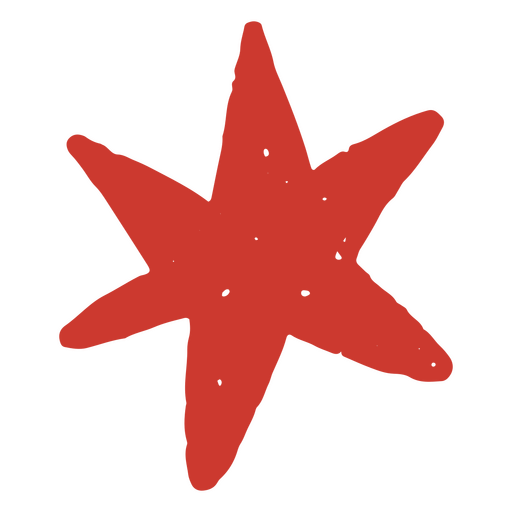 Crayón estrella roja Diseño PNG