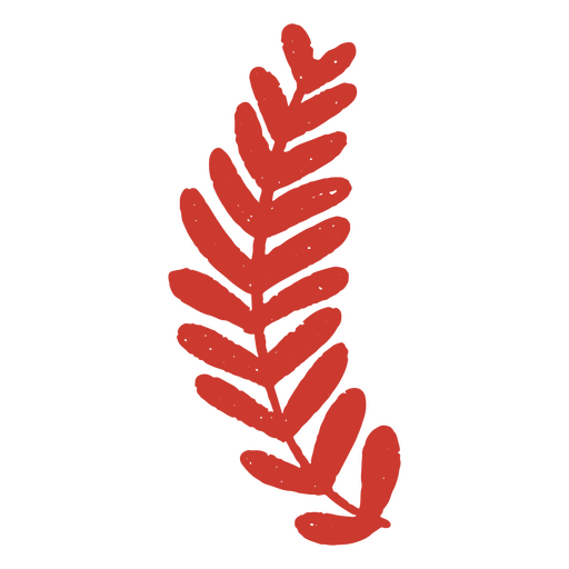 Red laurel leaf PNG Design