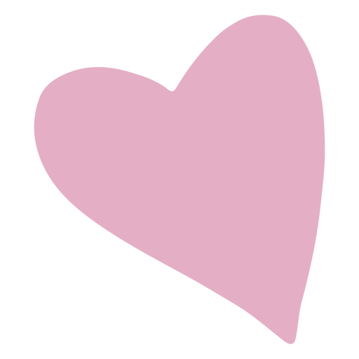Coração rosa pálido plano Desenho PNG