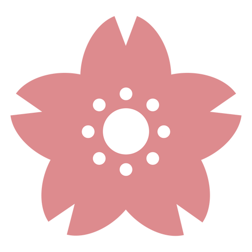 Flor rosa recortada Diseño PNG