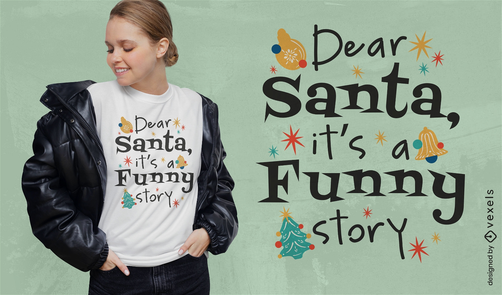 Design de camiseta engraçado querido Papai Noel