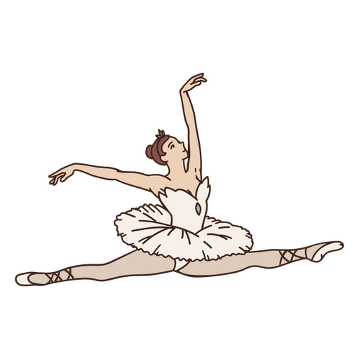 Bailarina est? haciendo una pose de ballet. Diseño PNG