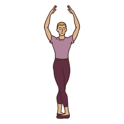 Mujer con los brazos levantados en el aire. Diseño PNG