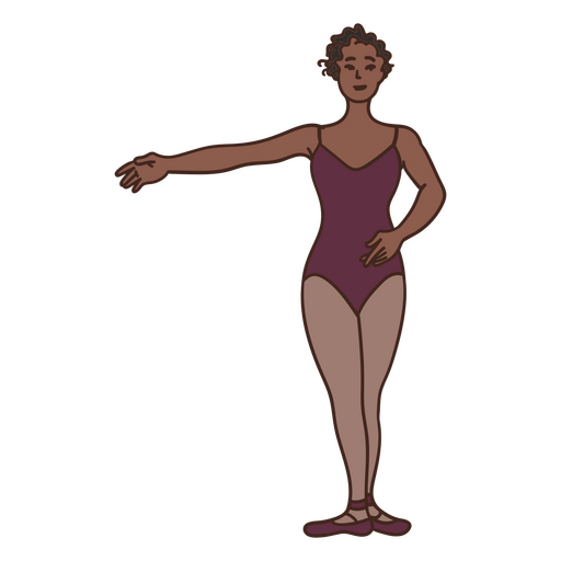 Ballett-Farbschlag-Tänzerin PNG-Design