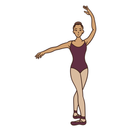 Ballet color stroke blonde dancer PNG Design