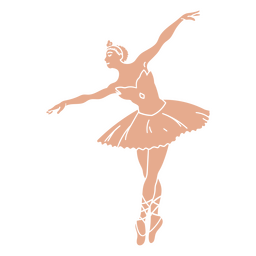 Posición de baile recortada de ballet Diseño PNG