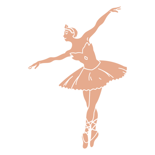 Ballet cut out dance position PNG Design