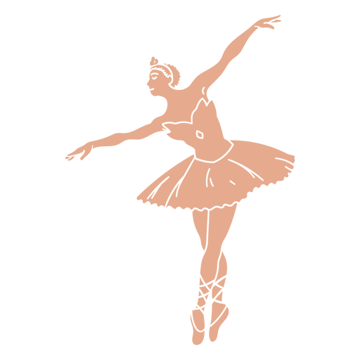 Posición de baile recortada de ballet Diseño PNG