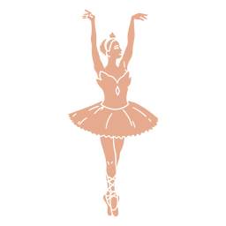 Ballet cut out dancer woman PNG Design