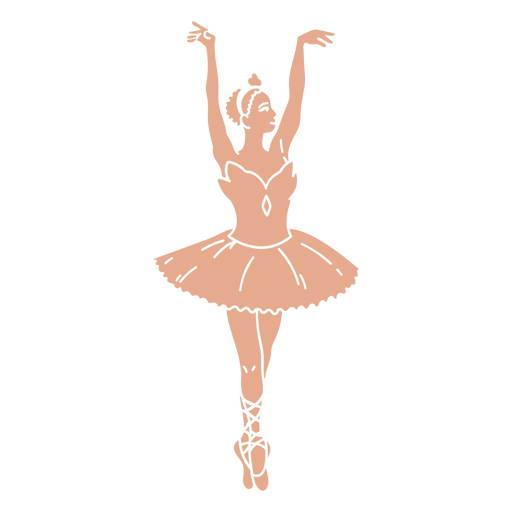 Ballet cut out dancer woman PNG Design