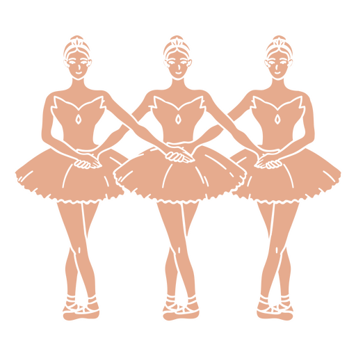 Bailarines de ballet recortados Diseño PNG