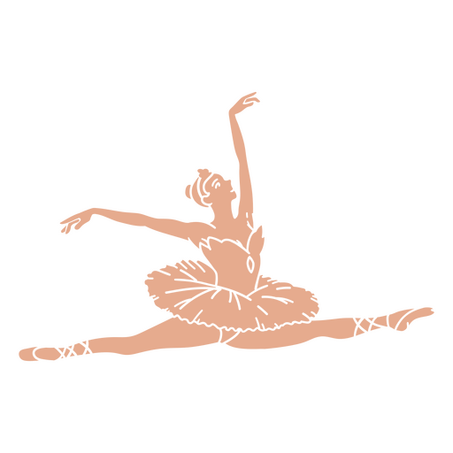 Bailarina de ballet recortada de mujer Diseño PNG