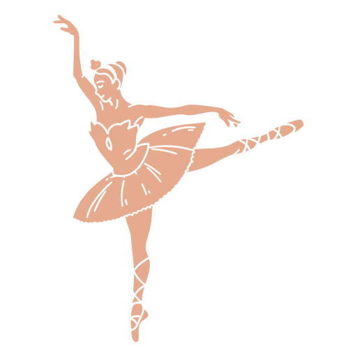 Ballet dancer cut out girl PNG Design