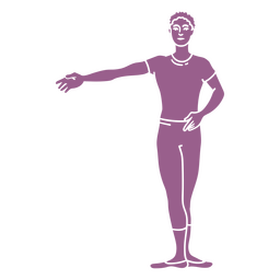 Bailarina de ballet recortada hombre Diseño PNG