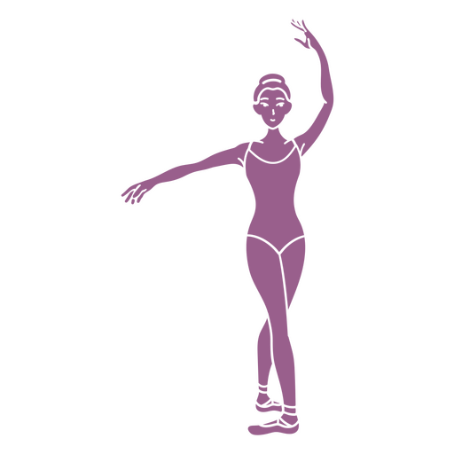 Bailarina de ballet chica recortada Diseño PNG