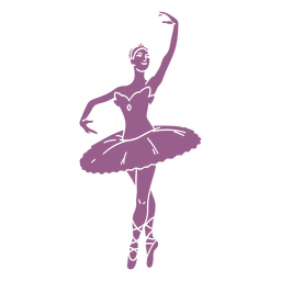 Dançarina de balé menina cortada Desenho PNG
