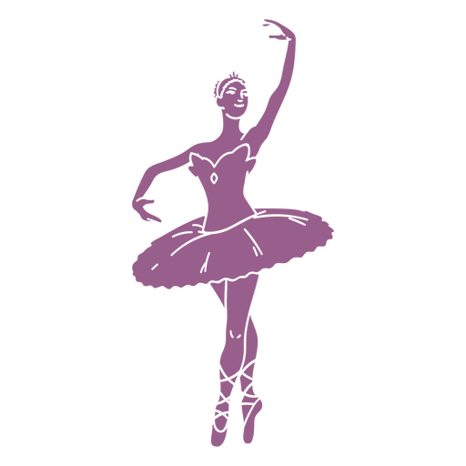 Bailarina de ballet chica cortada Diseño PNG