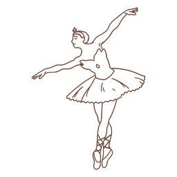 Ballet Dancer Stroke Position Png & Svg Design For T-shirts