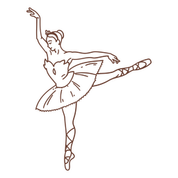Balletttänzerin streichelt Mädchen PNG-Design