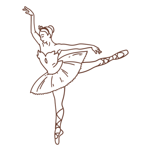 Balletttänzerin streichelt Mädchen PNG-Design