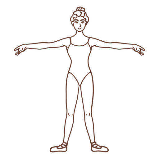 Golpe de ballet de niña Diseño PNG