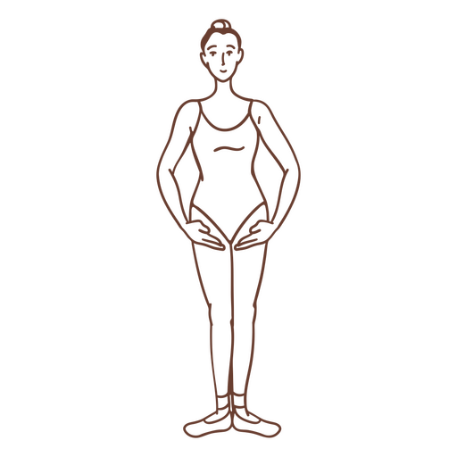 Zeichnung einer Frau im Badeanzug PNG-Design