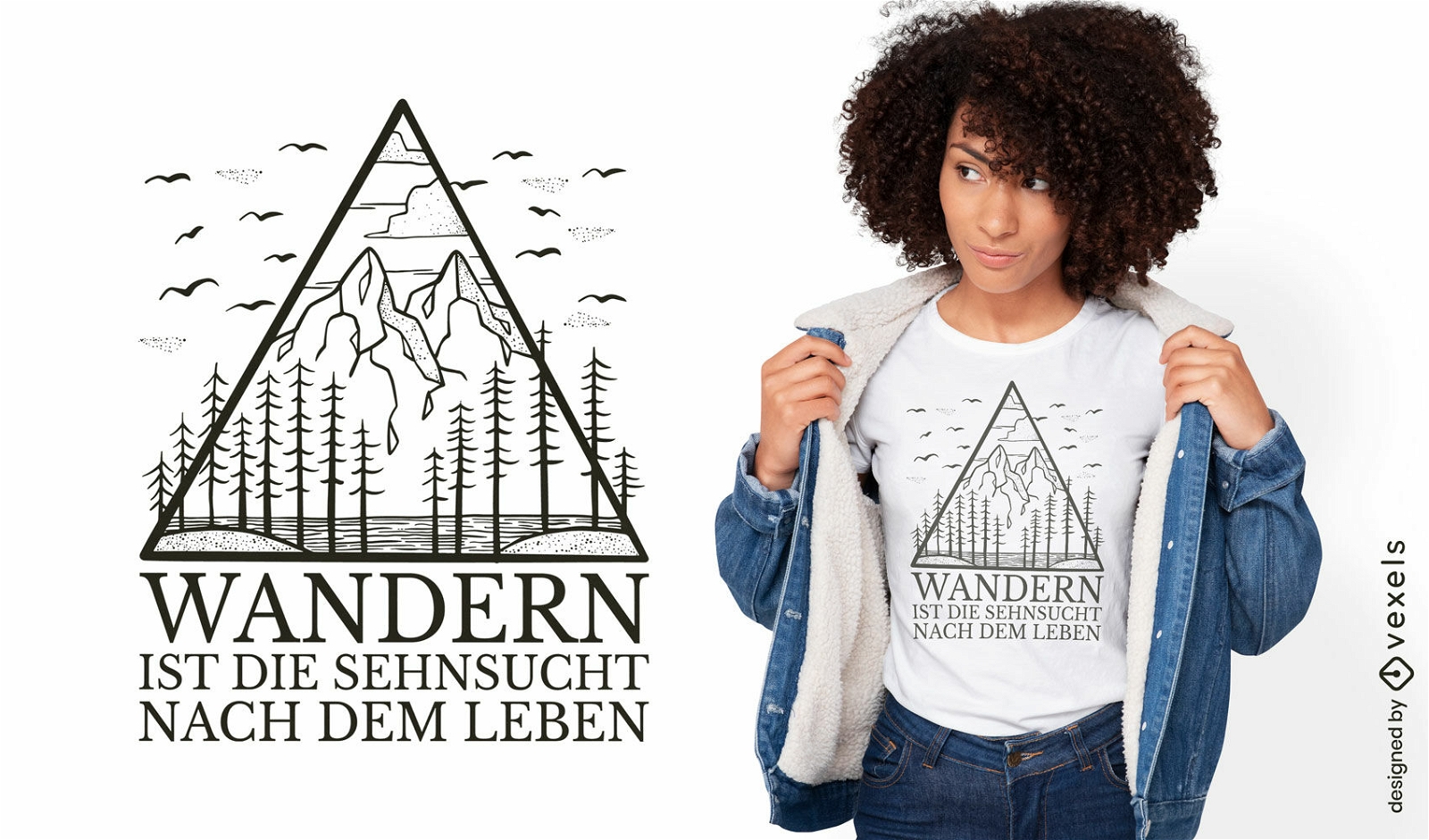 Mountain triangle t-shirt design