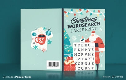 Weihnachts-Wortsuchbuch-Cover-Design