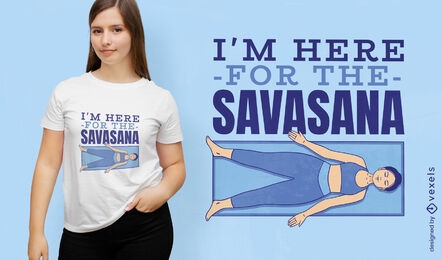 Diseño de camiseta de cita de yoga entusiasta de Savasana