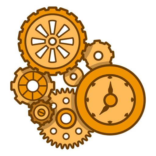 Zahnräder und Zahnräder Steampunk PNG-Design